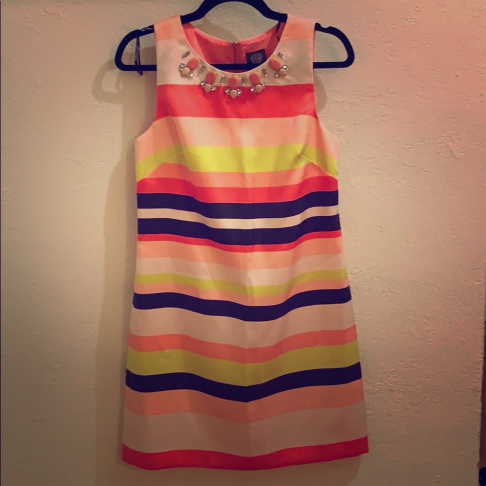 Vince Camuto dress with jeweled neck